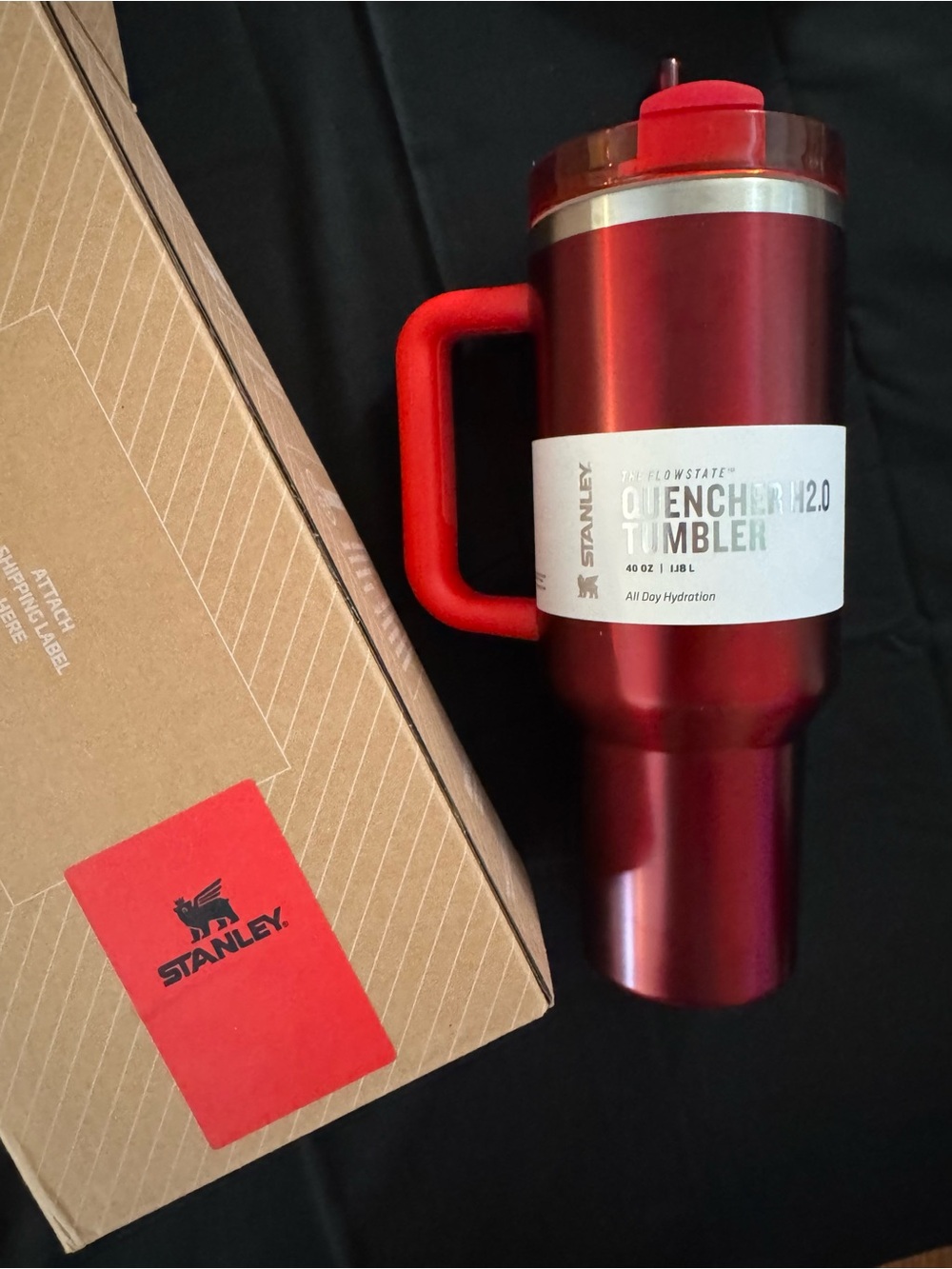 Stanley Red Quencher 40oz Tumbler with Handle